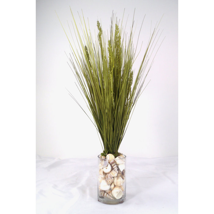 Primrue 24'' Faux Grass in Glass Vase & Reviews Wayfair